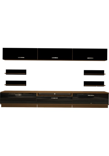 Decoraktiv Trendstyle 8y Mdf Tv Ünitesi Tv Sehpası Ceviz - Siyah