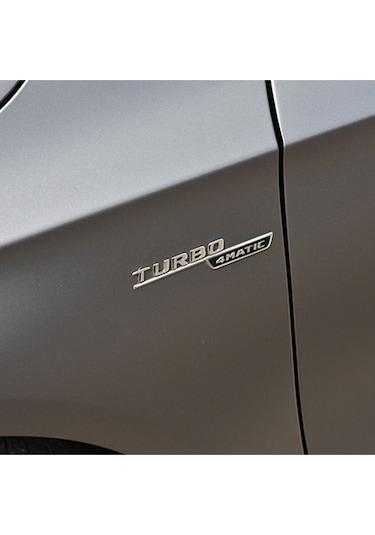 Turbo 4 Matic Çamurluk Logo Arma Abs Krom Ithal Car Logo Arma