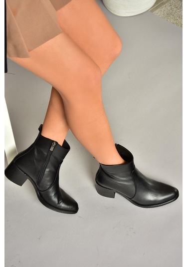 Fox Shoes T654043803 Siyah Hakiki Deri Kadın Bot Siyah-hakiki Deri Siyah