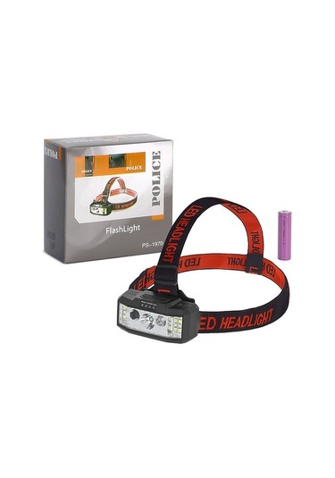 Police Kafa Feneri Ps-1970 Siyah - Kırmızı