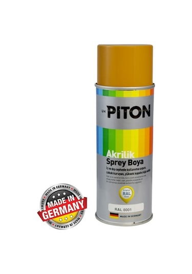 Piton Akrilik Sprey Boya 400 Ml Ral8001 Oksit Kahve