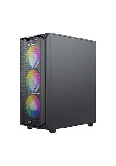 Powerboost VK-K521B 650 W 80+ USB 3.0 Mesh Rgb Atx Mid Tower Bilgisayar Kasası Siyah