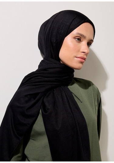 Mayovera Tesettür Şal-siyah Siyah