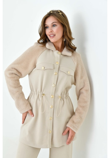 Ftz Kadın Kaşmir Takım Beige 30960 Beige Bej