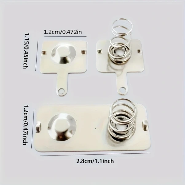 Topshop1 Aa Pil Metal Yaylı Kontakları 10set 30parça Pil Tamir Dıy