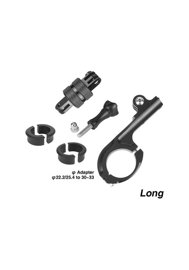 Ranyeek 360 Derece Dönebilir Alüminyum Bisiklet Kamera Sabitleyici, Uzun Model, 22.2-33mm Çapa Uygun Siyah