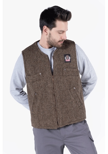 Keçe Yelek Kahverengi