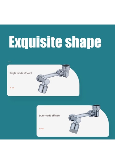 Qianfan 1080 Döner Lavabo Musluk Uzatıcı, Musluk Gümüş