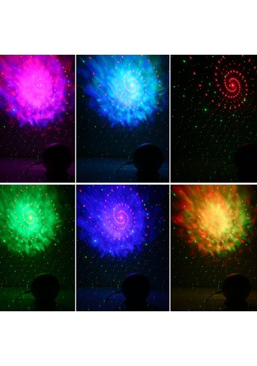 Sones 5w Usb-c / Tip-c Güç Kaynağı Uzaktan Kumanda Basketbol Şekli Renkli Nebula Lazer Projeksiyon Lambası Tabanlı Led Atmosfer Gece Lambası Çok Renkli