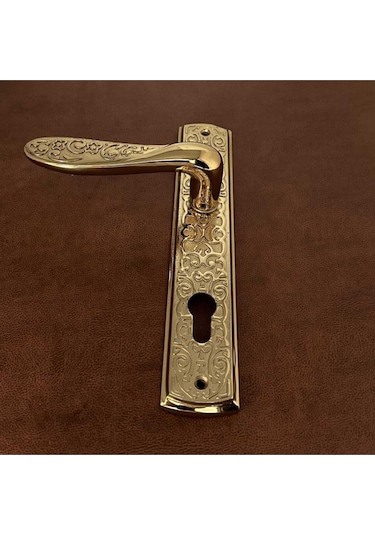 Özen Handles İmza Titanyum Zk19 Zamak Aynalı Yale Çelik Kapı Kolu Sol Basar Tek Yön