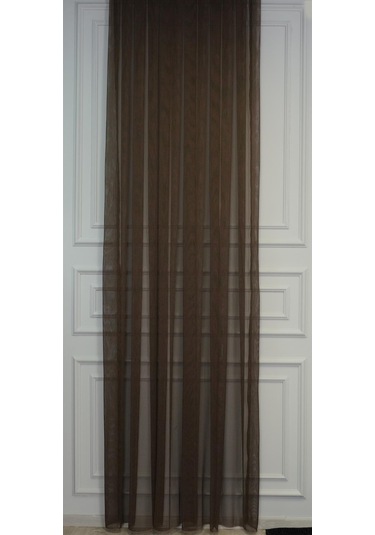 Murcia Dökümlü Tül Perde Pilesiz Acı Kahve