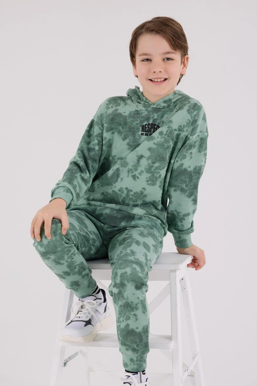 Rolypoly Erkek Çocuk Eşofman Takımı Yeşil-1729 Yeşil