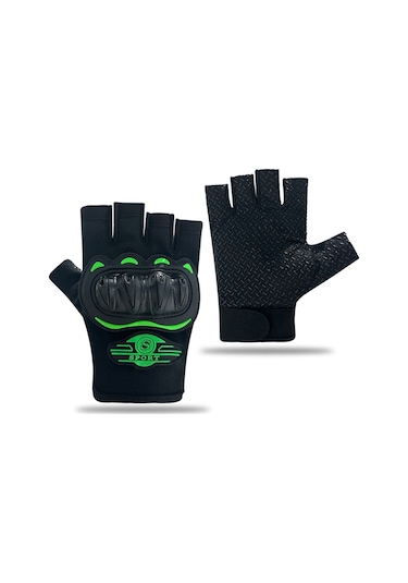Unisex Siyah Profesyonal Korumalı Motosiklet Eldiveni Dokunmatikli Motorsiklet Siyah