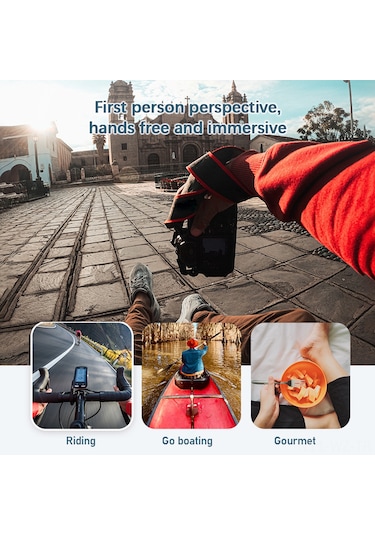 Wezone Gopro Insta360 Djı İçin Manyetik Boyun Tutucu - Ön Perspektif Spor Kamerası Vurgu Kolu
