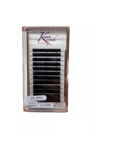 Kaşmir Kirpik Çek Bırak D Kıvrım 0.05 MM Mix Boy Kirpik