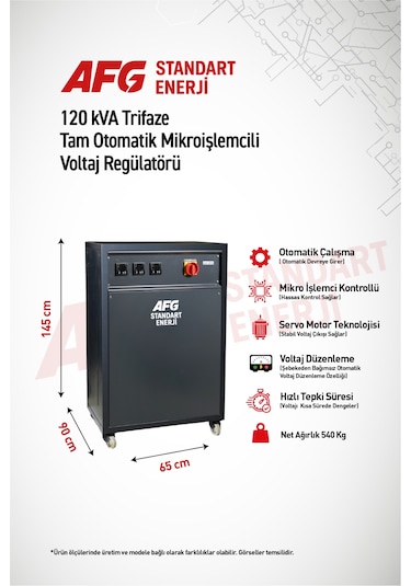 120 Kva Trifaze Tam Otomatik Mikroişlemcili Voltaj Regülatörü
