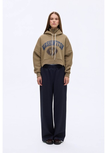 Quzu Haki Kadın Sweatshirt Swt00814 Haki