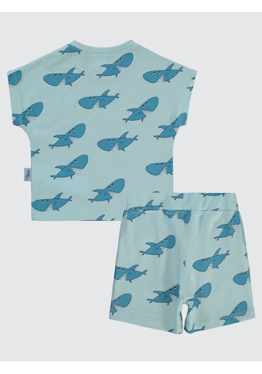 Civil Baby Erkek Bebek Şortlu Takım 6-18 Ay Soft Mavi Soft Mavi