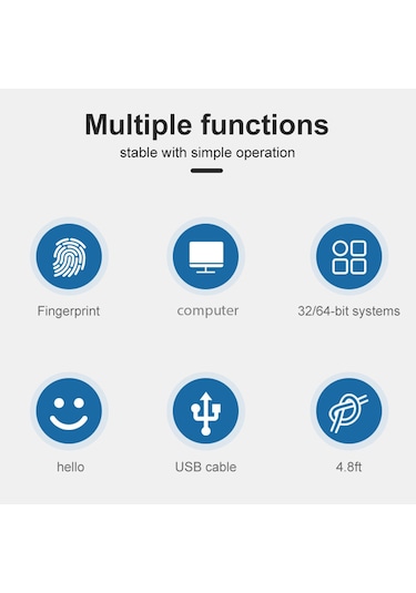 Usb Parmak İzi Okuyucu Masaüstü Biyometrik Tarayıcı Siyah