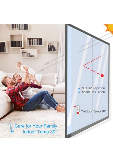 Neevoyu Gece Siyahı Tek Yönlü Gizlilik Filmi - 0.9m Genişlik - Uv Engelleme Ve Isı Yalıtımı - Elektrostatik Kurulum - Pencereler İçin