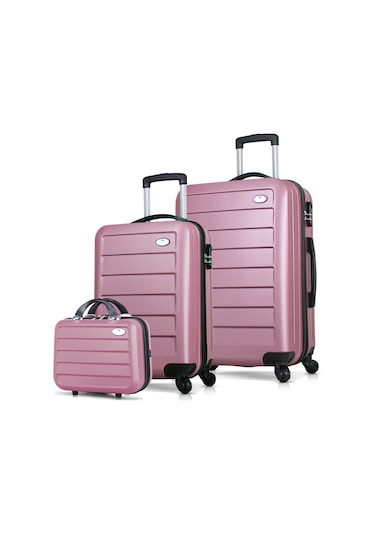 My Valice Ruby Abs 3'Lü Valiz Seti (Makyaj + Kabin + Orta Boy)