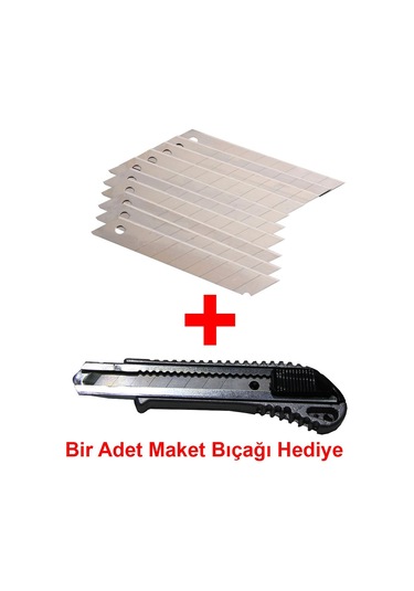 10'Lu Maket Bıçağı Ucu + Alüminyum Maket Bıçağı