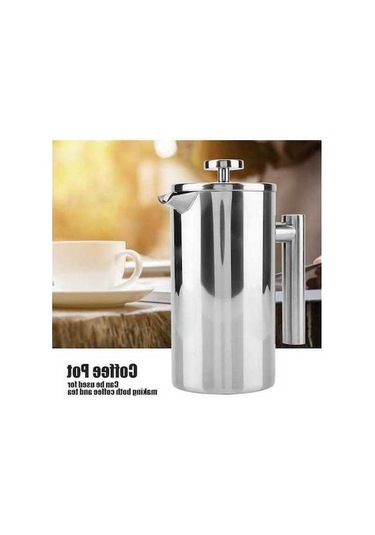 Besthome1 Çift Duvarlı Filtreli French Press Kahve Makinesi Çaydanlık Paslanmaz Çelik