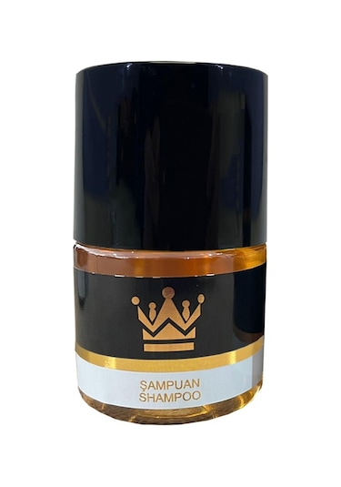 100 Adet Standart Otel Şampuanı Geniş Kapak Yaldızlı 50 Ml Silindir Şişe Tek Kullanımlık Kullan At