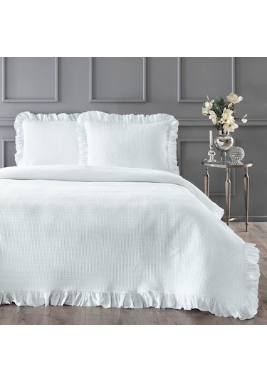 Linens Bsp Tek Kişilik Yatak Örtüsü Seti Beyaz