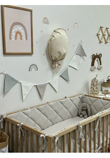 Mamibro Kumaş Bayraklı Işık Zinciri 166725422 Çok Renkli