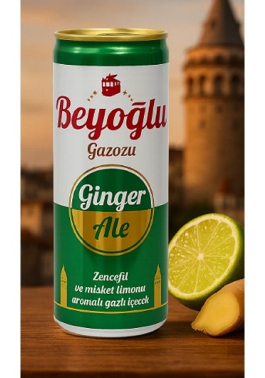 Beyoğlu Ginger Ale Zencefil Aromalı Gazlı İçecek 24 x 250 ML