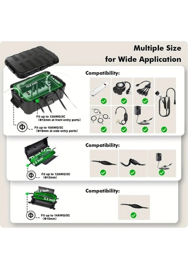Fochsia Beyaz Renkli Outdoors Uzatma Kablosu Priz Koruma Kutusu