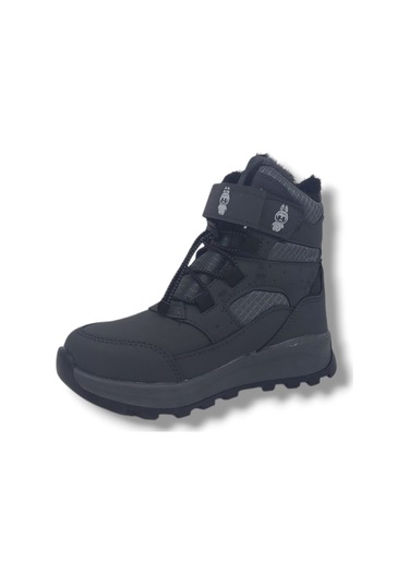 Zerhan 054 Çocuk Füme Cırt Cırtlı Treking Bot Gri