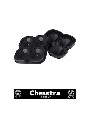 Özel Tasarım 4 Gözlü Kırılmaz Esnek Silikon Kokteyl Viski Elmas Şekilli Buz Yapma Kalıbı 1 Adet Çok Renkli