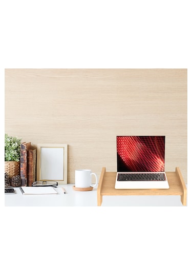 Ahşap Laptop -notebook Standı Ergonomik Masaüstü Yükseltici & Organizer