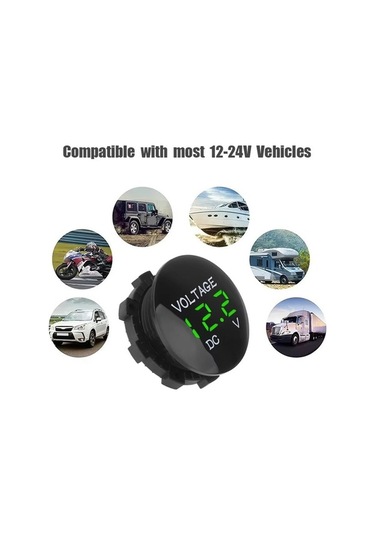 Maoyaya Akü Test Cihazı 12v, Voltmetre Akü Monitörü, Su Geçirimi Ölçer/