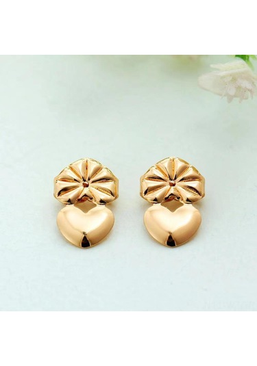 Wezone Kaliteli Bakır Gümüş Altın Pembe Altın Kalp Modeli Küpe Asistanı, Tv Yeni Stili Küpe Tutucu Ve Yükseklik Ayarlayıcı, Lüks Kutu İle 3 Çift Set Gold