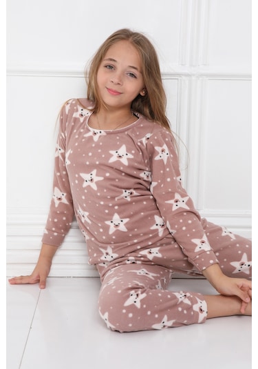 Fames Pijama Kişlik Çocuk Polar Pijama Takim Gri