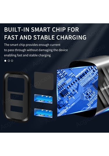 Usb Şarj Aleti Hızlı Şarj Qc 3.0 İphone Uyumlu 12 Xiaomi Redmi İçin Led Dijital Ekran Evrensel Taşınabilir Adaptör Cep Telefonları Şarj Cihazı