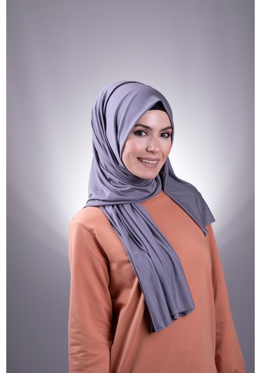 Koyu Gri Düz Klasik Şal Viskon Kumaş Likralı Penye 202101_23