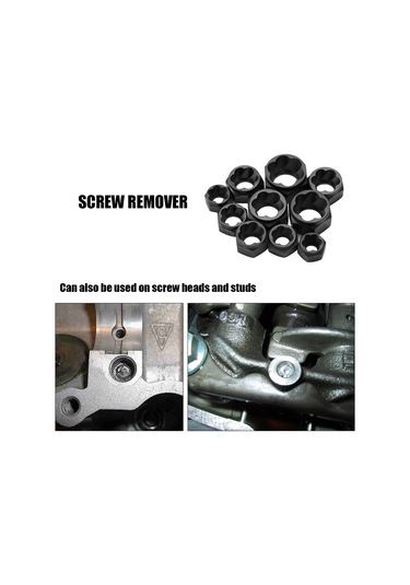 Ximistore9 "10'lu Hasarlı Cıvata Ve Somun Sökme Takımı - Dayanıklı Alaşım - 9-19mm"