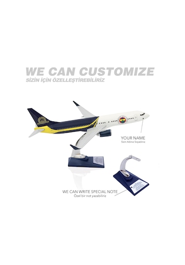 Zekupp Boeing 737-800 1/100 Ölçek Fenerbahçe Lisanslı Tasarım Maket Uçak Uck0189