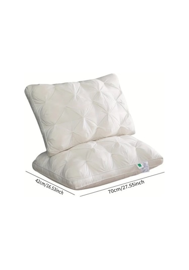 Trendooze 2 Adet Kadife Pembe Ekmek Yastığı Seti Orta Destekli Yetişkin Otel Yastıkları Diğer