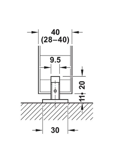 Hafele Slido Üst Taşıyıcı Ray. 2000Mm