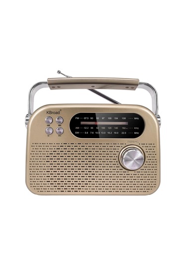 Kbroad Ktf-2026 Sarı Full Band Radyo - Nostaljik Görünümlü, Dc Şarjlı, Güçlü Ses Çıkışlı