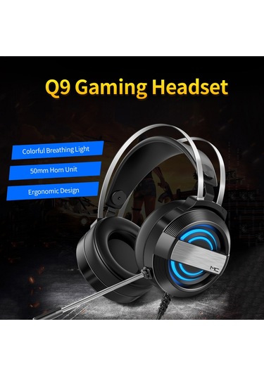 Teltree Q9 Profesyonel Oyun Kulaklığı - Mikrofonlu, Rgb Aydınlatmalı, Pc Ve Laptop Uyumlu, Siyah Renk