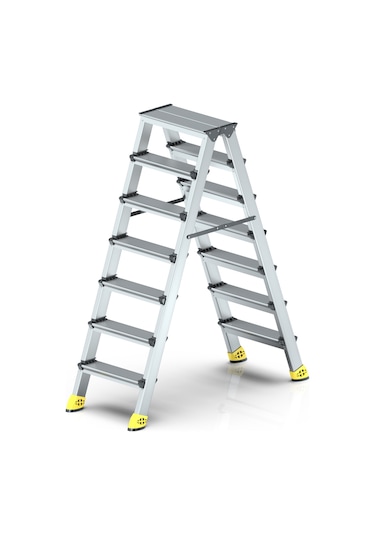 Narvon 7+7 Basamaklı Lüx Çift Çıkışlı Alüminyum Merdiven