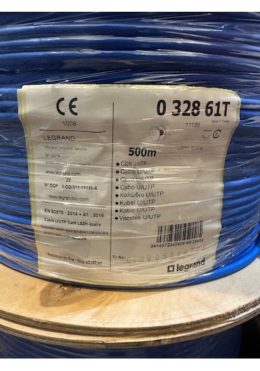 Legrand Cat-6 U/utp Lszh H.f. 23 Awg 500 M. Mavi