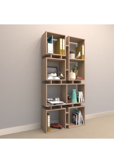 Rafkestir Ozy Suntalam Kitaplık ( 86 X 178 Cm ) Cappicino