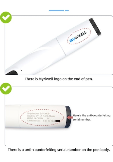 Teltree Myriwell Rp-300b Mavi 3d Yazıcı Kalemi - 10 Renk Pcl Filament + 10 Resim Kitabı, Çocuklar İçin Güvenli, Kreativite Geliştirici